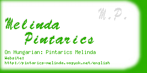 melinda pintarics business card